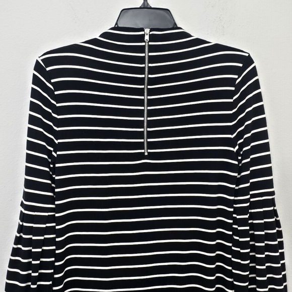 Ann Taylor Striped Lantern Sleeve Shift Dress Small - Picture 7 of 8